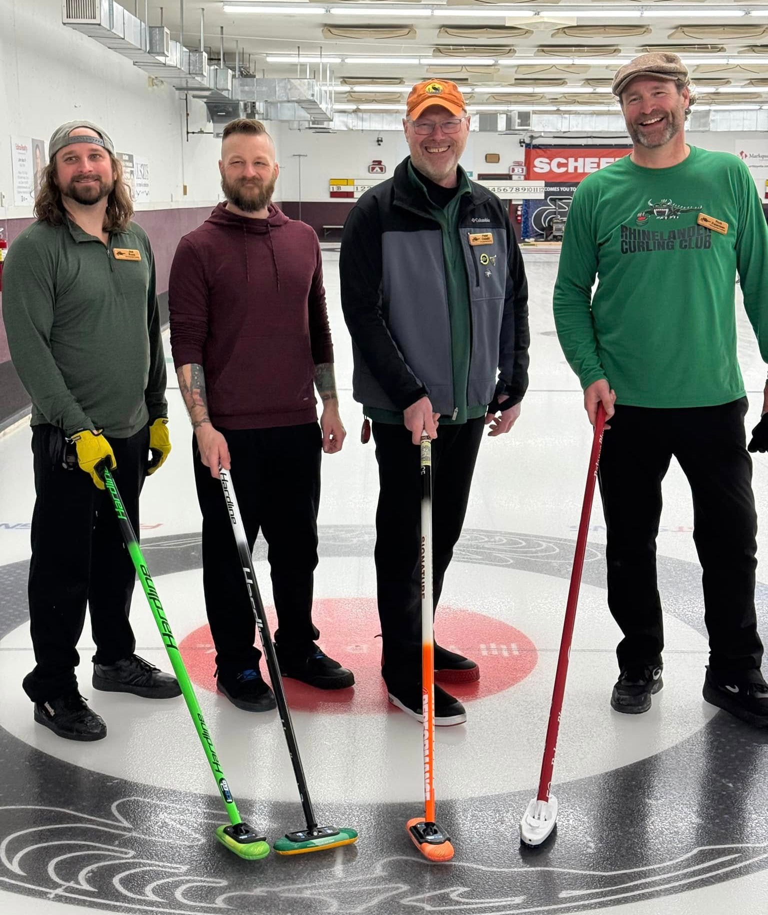 May be an image of 4 people, people playing hockey, people golfing and text