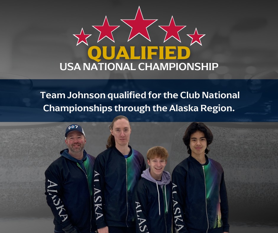 May be an image of ‎4 people and ‎text that says '‎QUALIFIED USA NATIONAL CHAMPIONSHIP Team Johnson qualified for the Club National Championships through the Alaska Region. 907 الله ALASKA ASKA ALASKA ALAS ALASKA ASKA‎'‎‎
